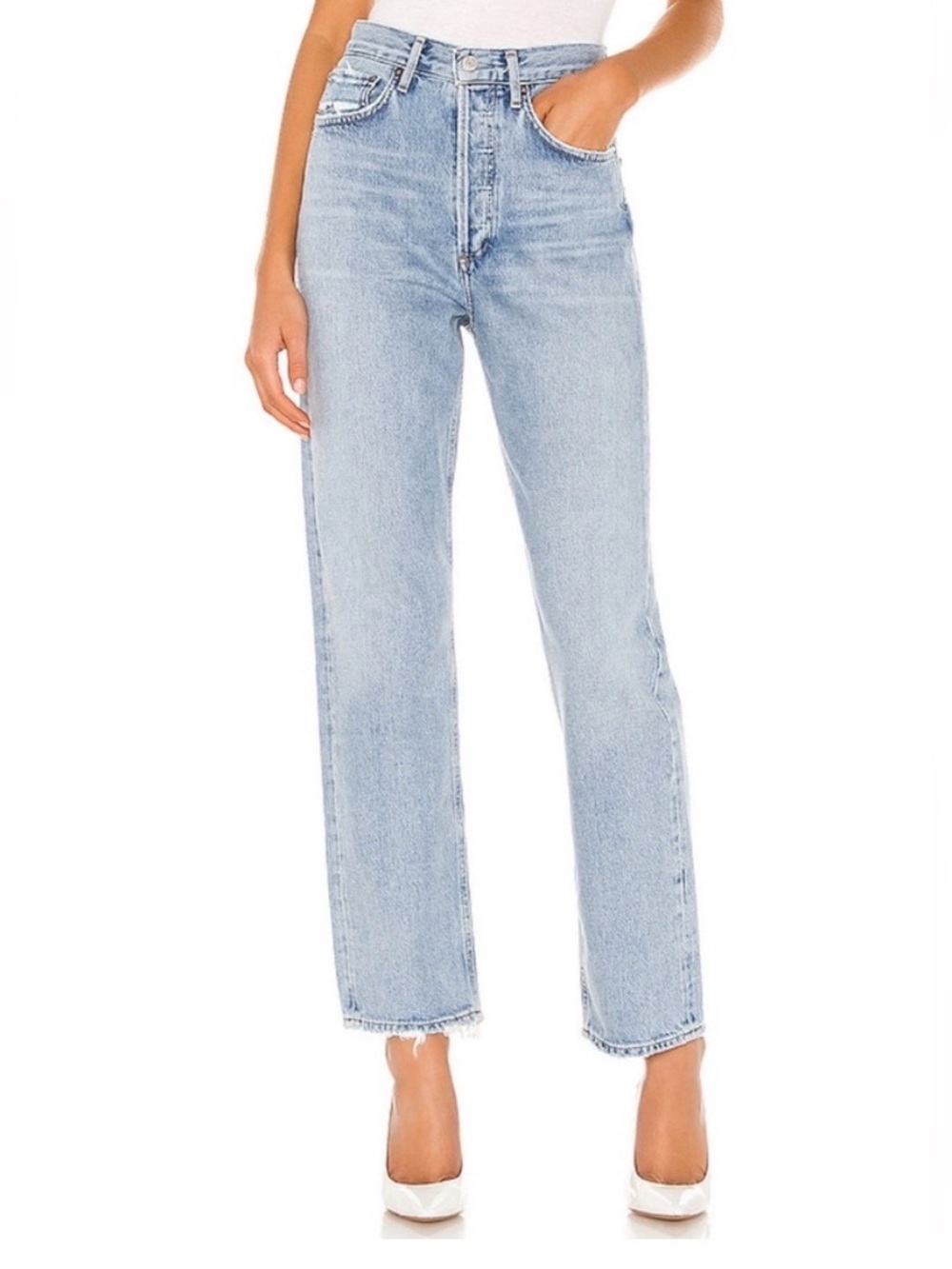 AGOLDE 90's High Rise Loose Fit Jean in "Affair" Wash, size 28